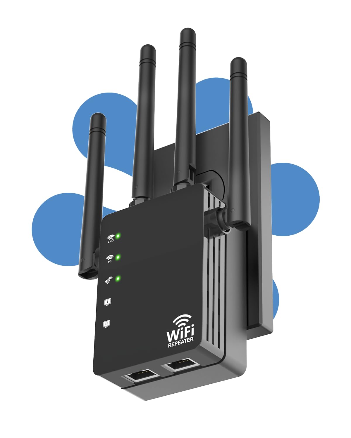 WiFi Extender Signal Booster 1200Mbps, Long Range Extender for Home and Outdoor, 12880 Sq.Ft Range, 105-Device Compatibility, Easy Setup, WiFi Extender