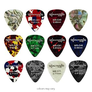 World Rhythm Lot de 12 médiators en étain pour guitare Calibre mixte 0,46 mm, 0,71 mm, 0,81 mm WR-208 - Les Beatles, Paul McCartney, John Lennon, RIngo Starr, George Harrison World Rhythm Lot de 12 médiators en étain pour guitare Calibre mixte 0,46 mm, 0,71 mm, 0,81 mm WR-208 – Image 5