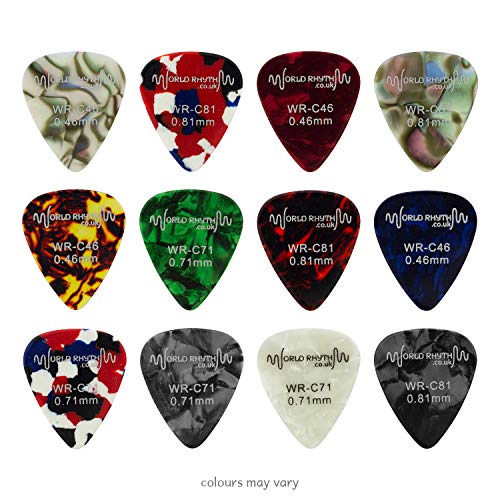 World Rhythm Lot de 12 médiators en étain pour guitare Calibre mixte 0,46 mm, 0,71 mm, 0,81 mm WR-208 - Les Beatles, Paul McCartney, John Lennon, RIngo Starr, George Harrison World Rhythm Lot de 12 médiators en étain pour guitare Calibre mixte 0,46 mm, 0,71 mm, 0,81 mm WR-208 – Image 6