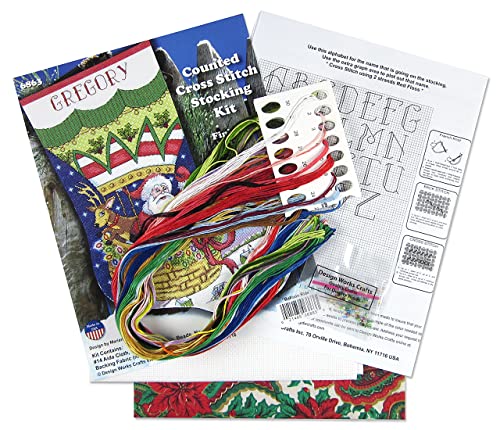 Image of Design Works Crafts Balloon Ride Counted Cross Stitch Stocking Kit