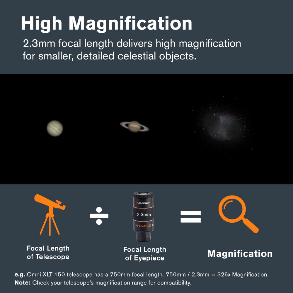 Amazon | Celestron X-Cel Lx 接眼レンズ、ブラック、1.25インチ