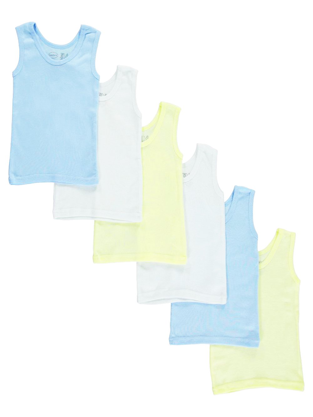 Bambini Baby Boys' 6-Pack Tank Tops - Blue, 6-12 months/14-18 lbs