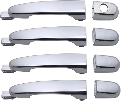 CHROME EXTERIOR DOOR HANDLE,Compatible With KIA Sportage EX 2005 2006 2007 2008 2009-2010,FR82661-1F00000 FL82651-1F00000 RONE SET 4PCS