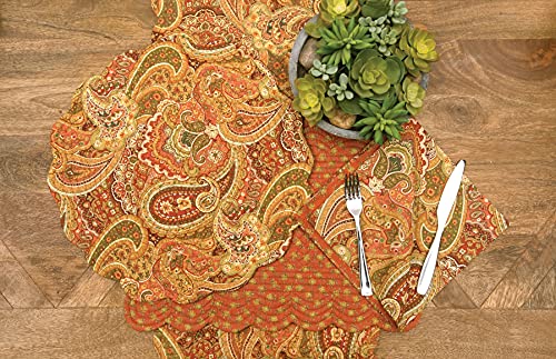 Servilletas de Tela C&F Home Naranja Paisley Pack 6 miniatura 4