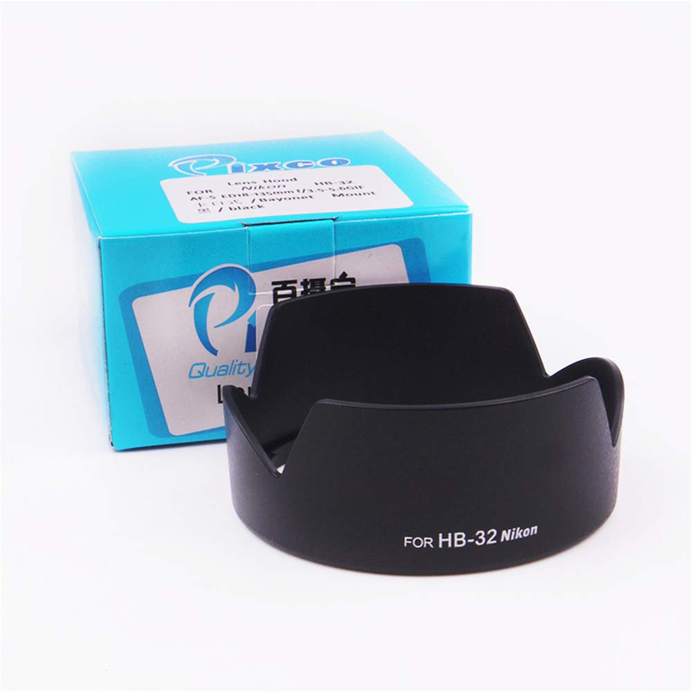 Pixco Bayonet Mount Lens Hood for Nikon AF-S 18-70mm f/3.5-4.5G ED IF DX Lens Camera Replacement(HB-32)