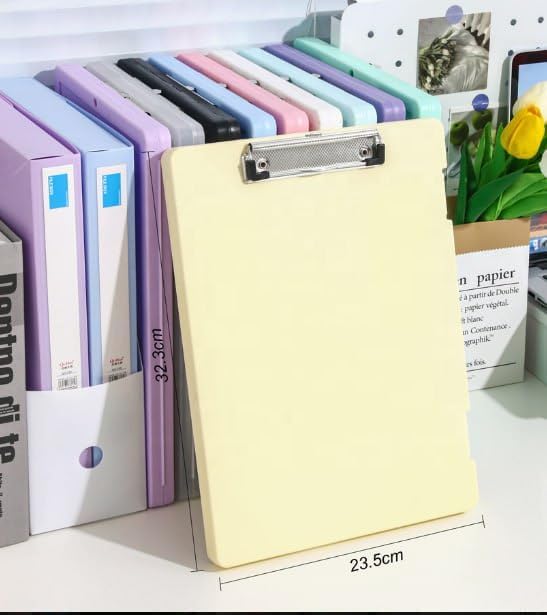 Image of clipboard Box a4 File Folder Document Organizer File case with Clip Portable File Holder Office Storage Folder School clipboard case