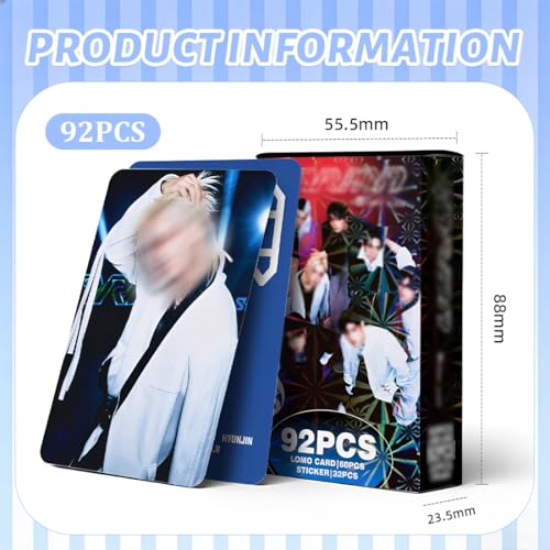 ARHZ 92 Stück KP0P Stray SKZOO Kids Photocards, Lomo Karten, Stray SKZOO Kids Merch, Neue Album Karten für Fans