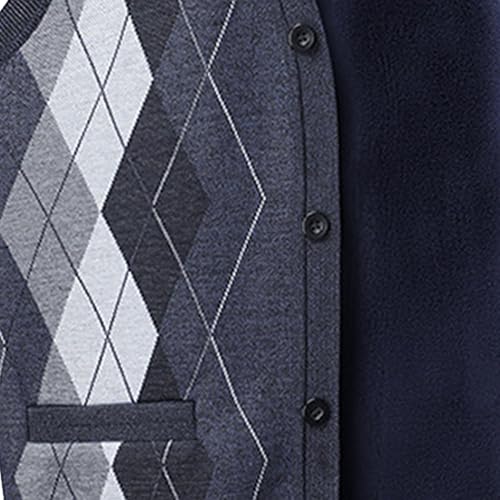 Mens Lightweight Knitwear Vest Single Breasted Wool Cardigan V-Neck Sleeveless Sweater with Pocket4