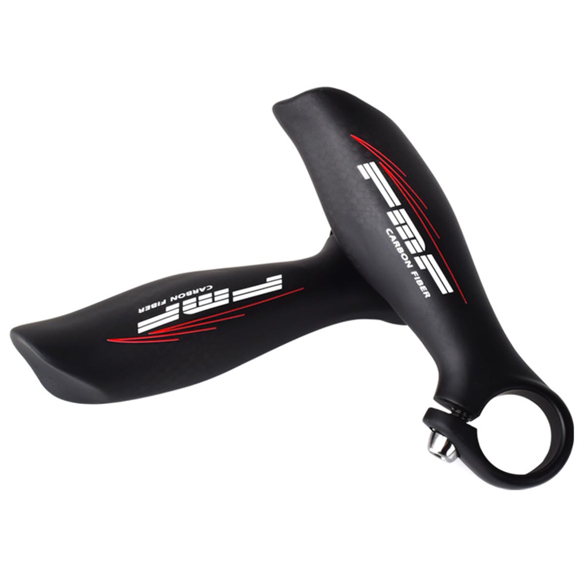 Carbon Fahrrad Bar Ends - Ergonomische Daumenmulde & Griffoptimierung - 22,2mm Klemmung - Für MTB/Rennrad (Schwarz)