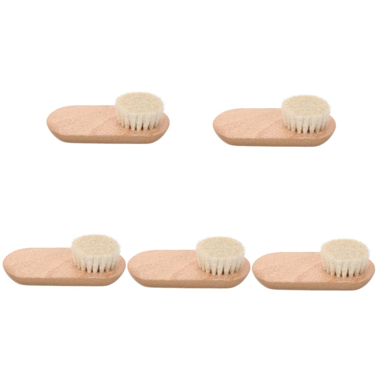 Healeved 5piezas Cepillo De Limpieza De Uñas Haya Mango Cepillo Multifuncional Para Manicura y Lavado De Manos Herramienta Duradera Para Uñas y Cuidado Personal