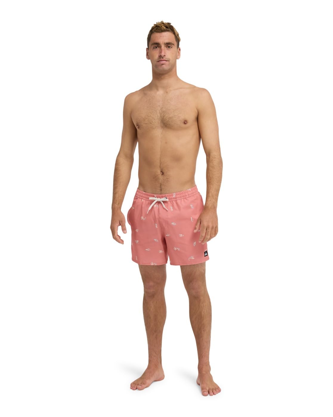 Quiksilver Stretch Printed Volley 16" - Short de Natación - Hombre - Rosa.