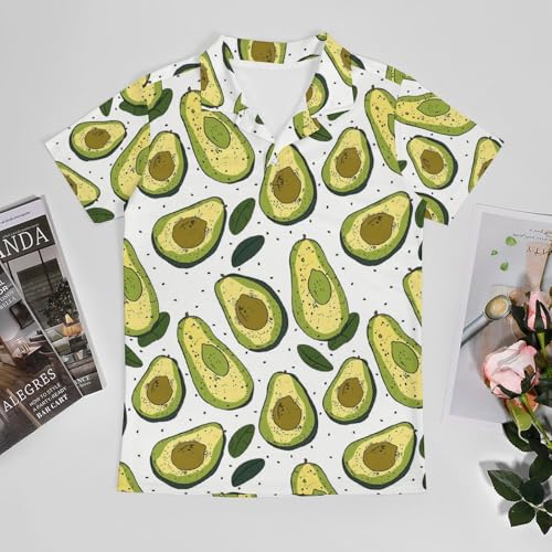 Boys' Classic Polo Shirts Short Sleeve Moisture-Wicking Golf & Tennis Shirts for Youth Teens Cute Avocado Cartoon3