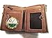 VINTAGE FINISH BROWN GENUINE COWHIDE BIFOLD WALLET 18TH HOLE GOLF LOGO