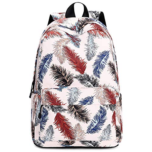 Mochila para Chicas, Moda Impreso Universidad Bolsas Estudiante Escuela Mochila Encaja 15.6 Pulgadas Laptop Viajes Bolsa Daypack