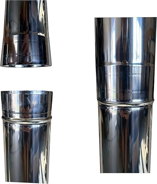 Chapeau de Cheminée en Acier Inoxydable - Capuchon de Pluie - Embout de Cheminée - Couvercle de Cheminée pour Tuyau - Hotte d'aération - Diamètre 180 mm – Ø 180 mm