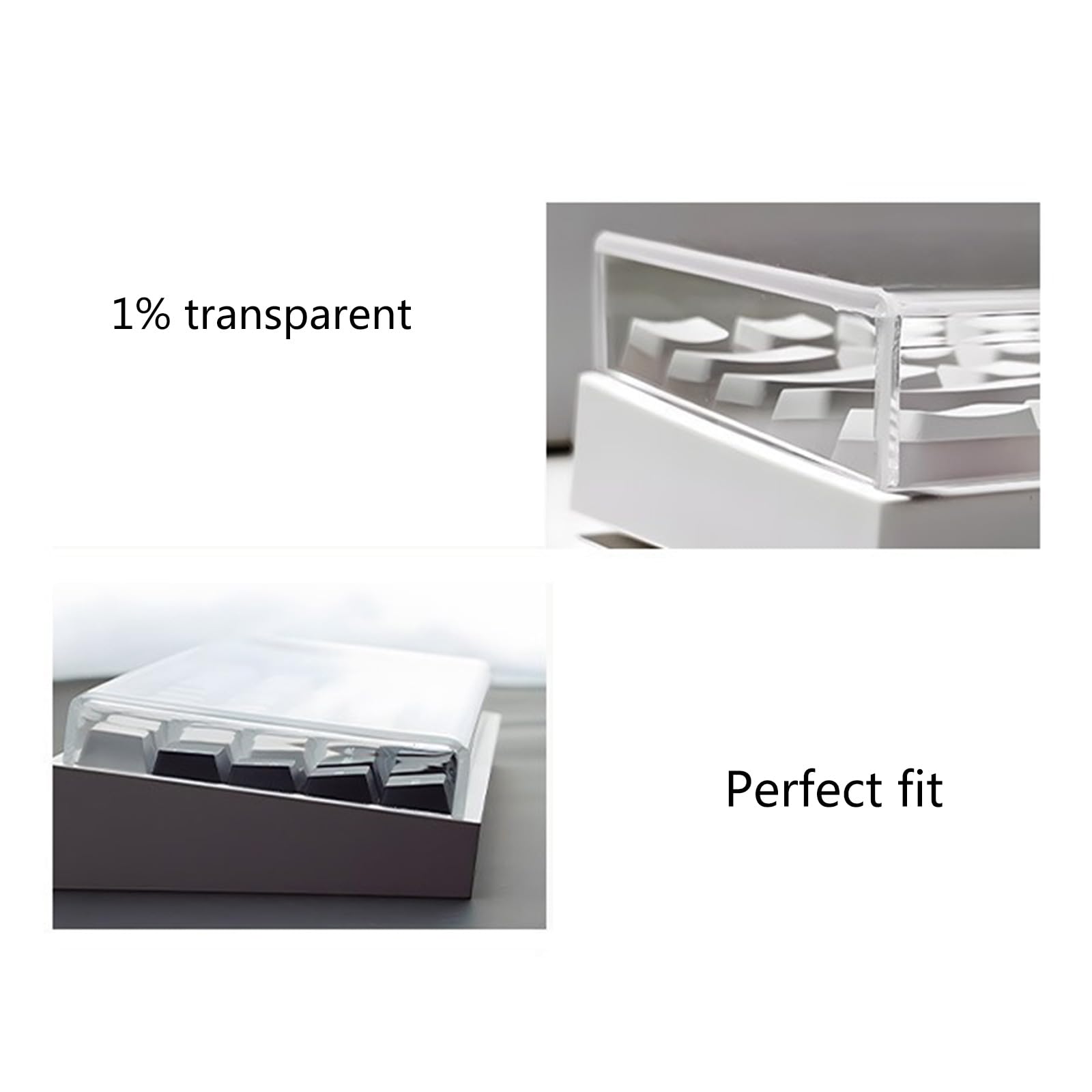 Protector transparente para teclados mecánicos de 104 a 108 teclas, resistente a derrames, protector acrílico transparente para juegos, mascotas, protectores de teclados acrílicos para PC