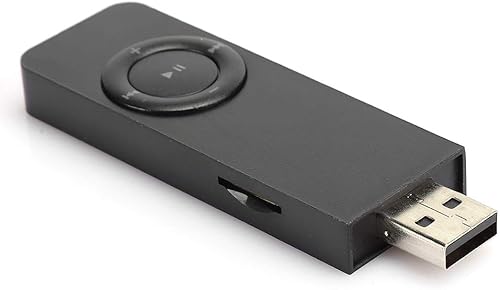 PUSOKEI Reproductor de MP3 USB, reproductor de música con auriculares y cordón, reproductor de MP3 portátil USB Stick Mp3 HiFi sin pérdida