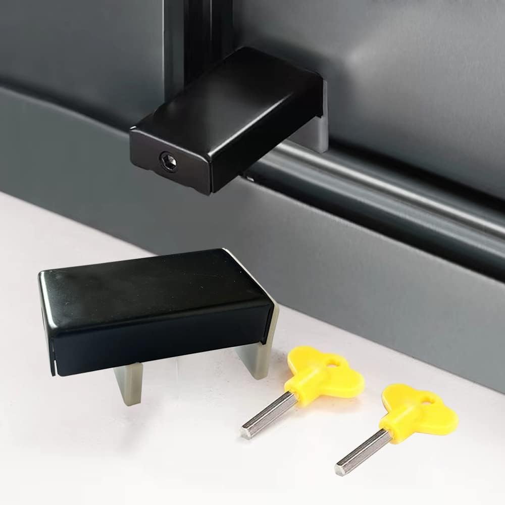 2 Sets Black Child/Baby Sliding Window Lock,Safety Lock for Vertical