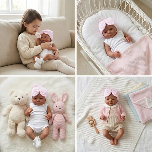 Muñeca bebé reborn Anano realista 19 pulgadas miniatura 3