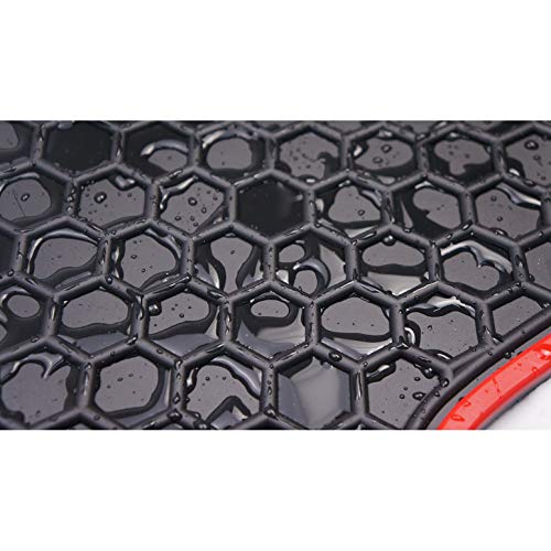 iallauto All Weather Floor Liners Replacement for Sentra 2012 2013 2014 2015 2016 2017 2018 2019 Heavy Duty Rubber Car Mats Front and Rear Seat Vehicle Carpet-Full Black Odorless - Thumbnail 7