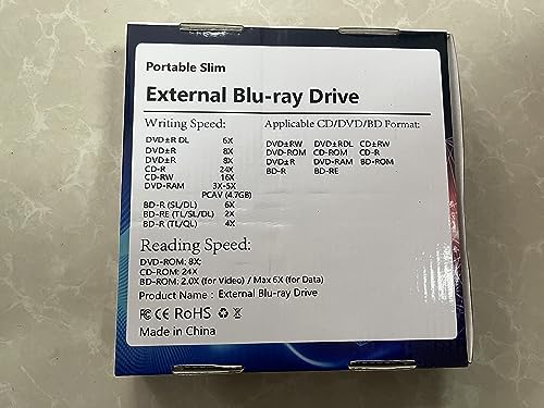 External Blu Ray DVD Drive, USB 3.0 & Type-C Blu-Ray Burner Writer with SD/TF & USB Ports, Slim Optical 3D BD Bluray Drive for Laptop Mac MacBook Pro Air iMac PC Apple Windows 11/10 - Image 10