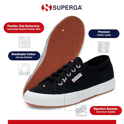 Image of Superga 2750 Cotu Classic Canvas Sneakers for Men & Women - Iconic Italian Men's and Women's Tennis Shoes with Breathable Upper, Non Slip Rubber Sole