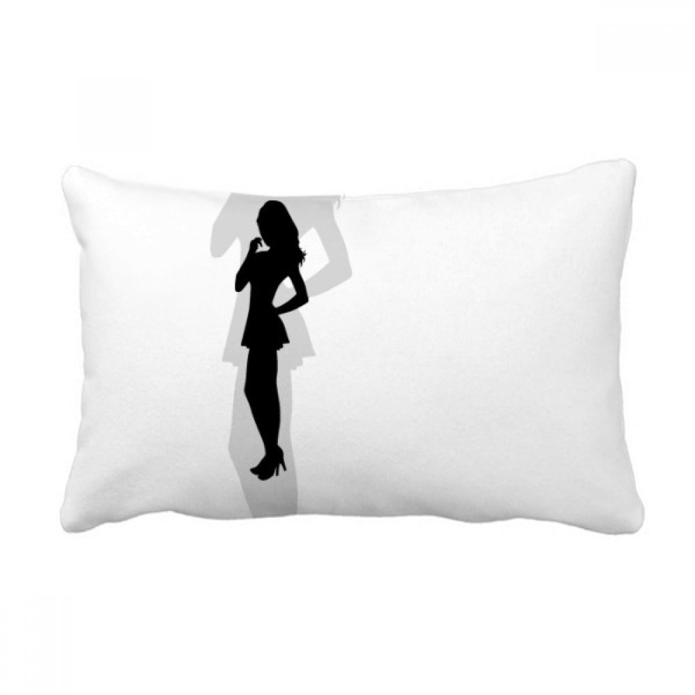Coussin lombaire femme silhouette multicolore 40x60 cm pour canapé