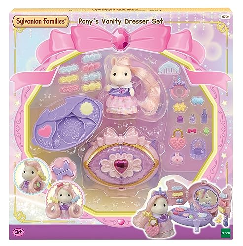 Sylvanian Families Pony's Vanity Dresser Set -dollhouse playset 5704, Multicolor - Image 2