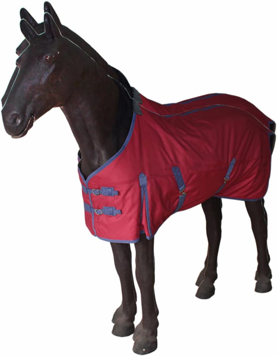 Amazon.co.jp 250g充填 屋外馬用ターンアウトラグブランケット 馬用防水ターンアウトラグスタンダードネック1200D 馬着