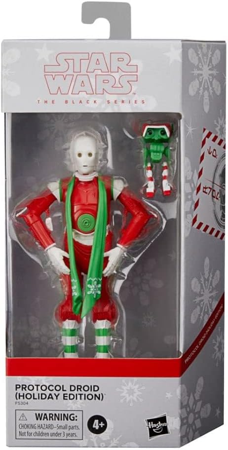 Miniatura 3 de Star Wars The Black Series Holiday Edition Colección exclusiva de Navidad, figuras coleccionables con temática navideña + calcomanía (droide de