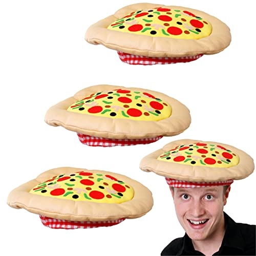 I LOVE FANCY DRESS Sombrero de pizza, gorro de pizza italiana, gorro de comida novedoso, perfecto para disfraces, eventos, accesorios divertidos para fiestas de disfraces, paquete de 3
