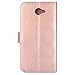 Huawei Ascend XT 2 Case, Huawei Elate 4G LTE Case, Linkertech [Kickstand Feature] PU Leather Wallet Flip Pouch Case Cover with Card Slots & Wrist Strap for Huawei Ascend XT2 H1711 (Rose Gold)