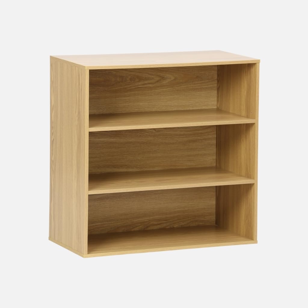 Alice's Garden sweeek - Etagère. bibliothèque. Module de Rangement décor Bois chêne 2 étagères L 70 x P 35 x H 70cm - Kompo