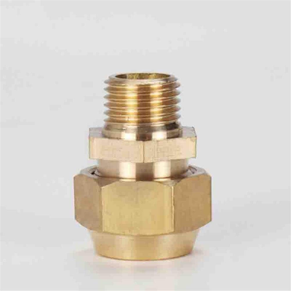 Sturdy 10pcs Copper Flaring Directly Connect 1/8" 1/4" 3/8" 1/4" Male Thread Brass Fitting Copper Expansion Estuary Flared Adapter Connector (Color : 8mm Pipe OD, Thread Specification : 14)