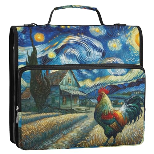 Farmhouse Rooster Starry Night 3OoC_[ 1 1/2C` DO Wbp[oC_[ I[KiCU[ XN[oC_[obO V_[Xgbvt x[VbN }`|Pbg [W|[gtHItH_[