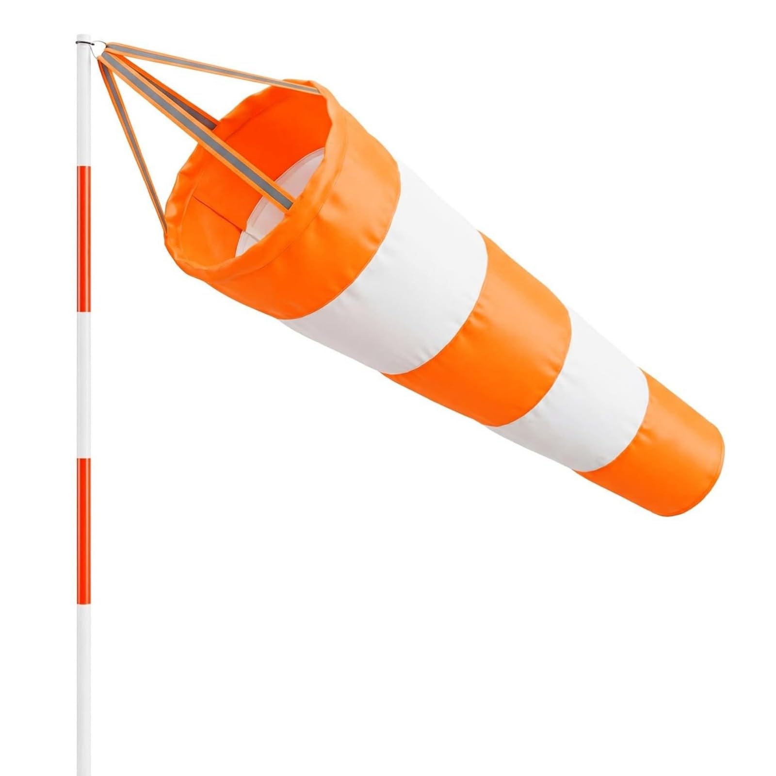 LUCKGONI Airport Windsock Heavy Duty Wind Direction Measurement Sock Bag with Reflective Belt Outdoor Aviation Flag