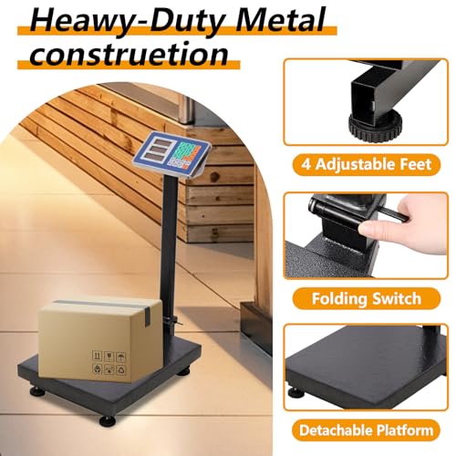 Báscula digital plegable de plataforma 660 lb miniatura 5