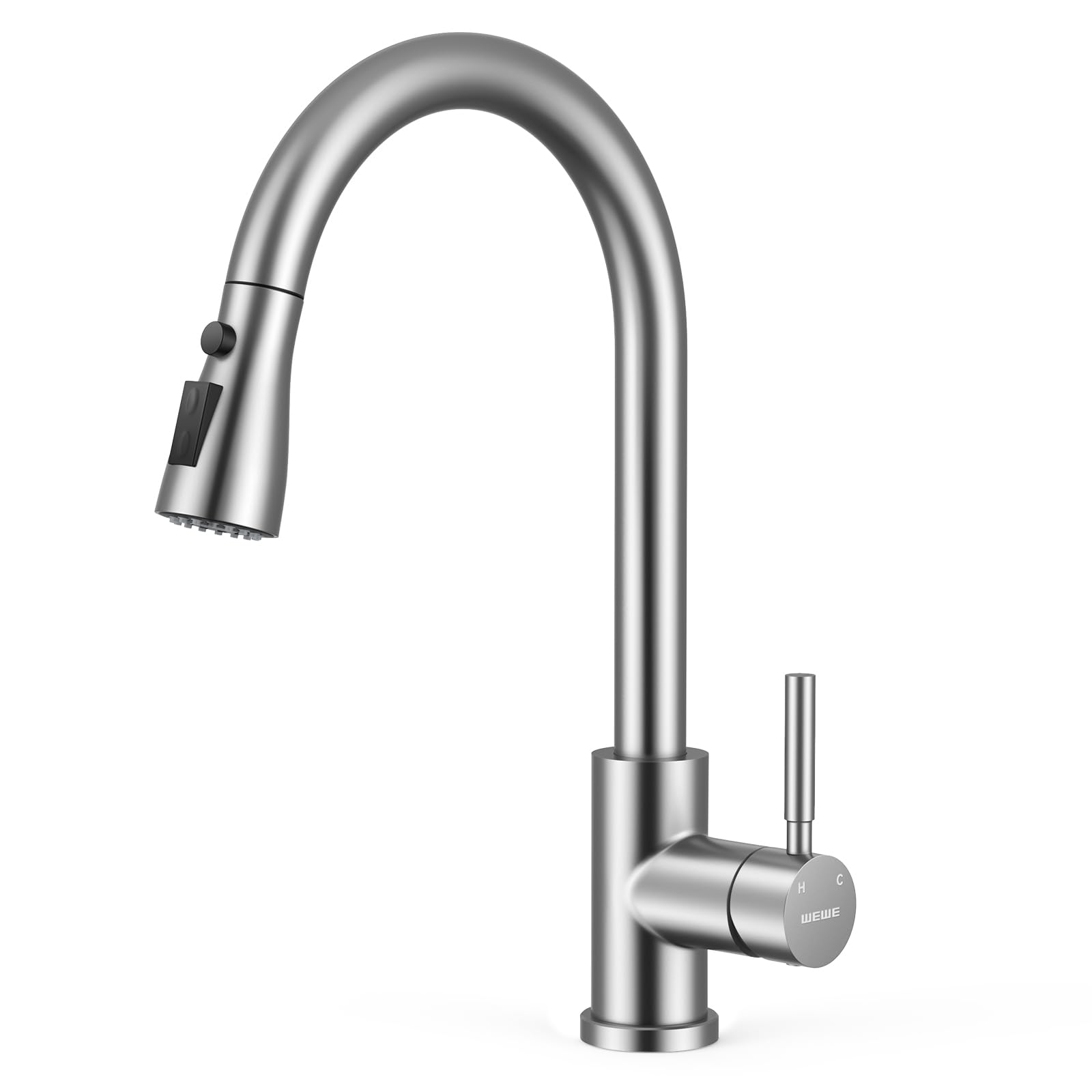 WEWE Brushed Nickel Kitchen Faucet
