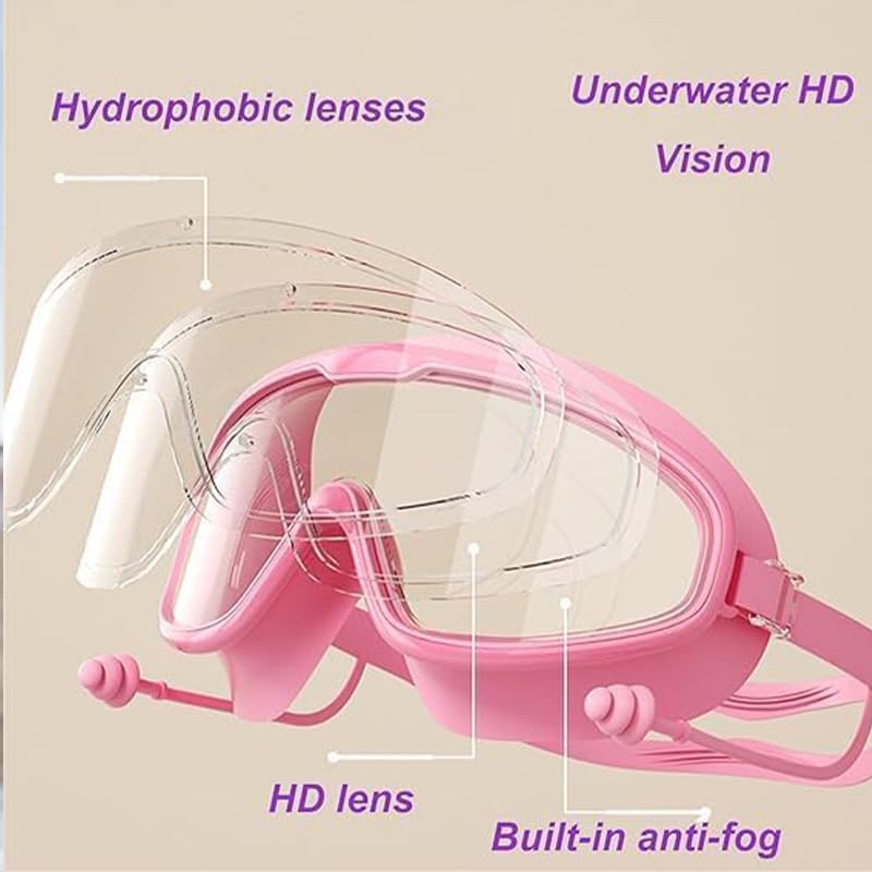 Nike Vapor Goggle-Adult, One Size, 079 Lt Smoke Grey/Pink