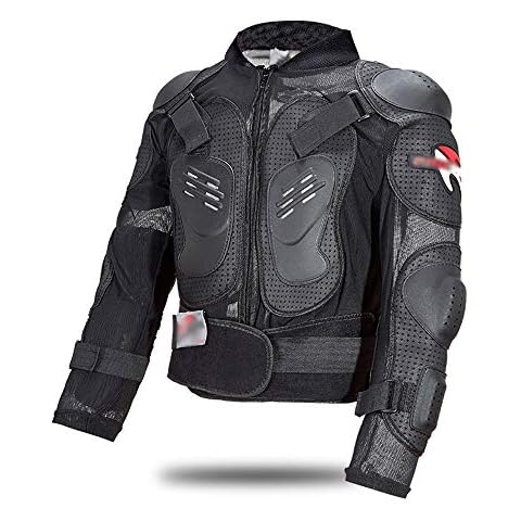 XEPAJS Motorcycle Body Protective Jacket Dorsal Spine Guard Motorbike Motorcross Armour Armor Racing Clothing Protection Gear, Black Cover