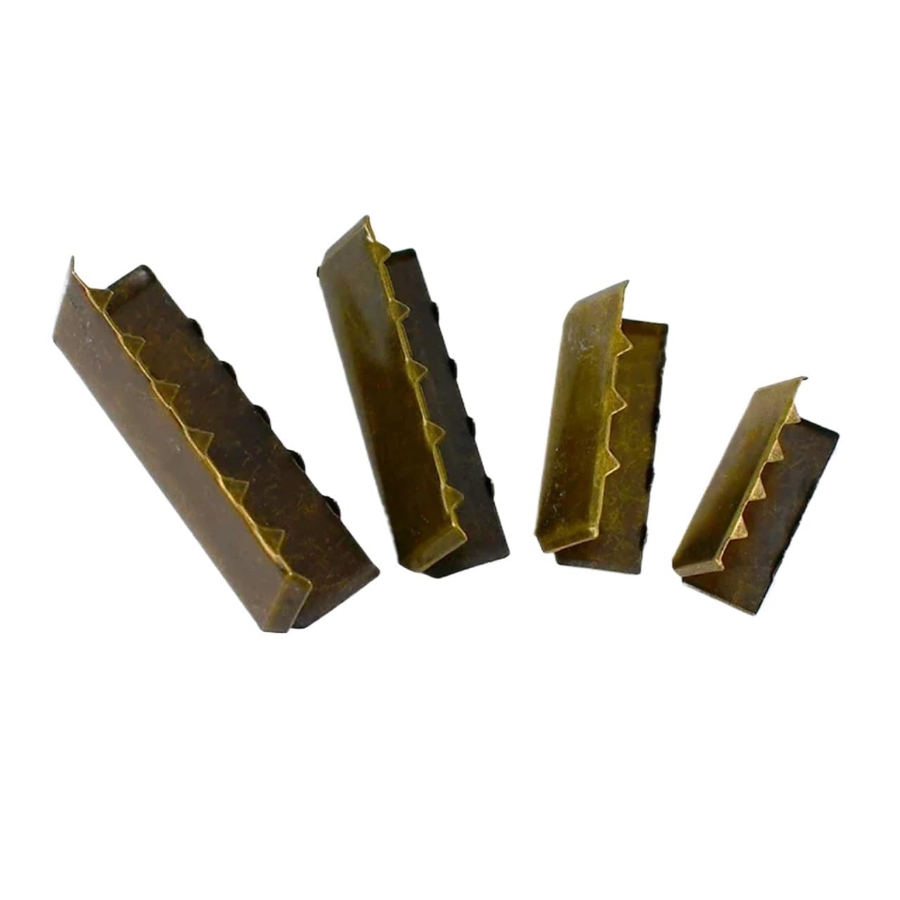 PVUVTNAHW 50Pcs Metal Strap Buckle For Sewing Pants Belt Zipper Tail Clip Webbing End Clasp Buckles DIY(Bronze,38mm)