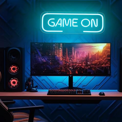 Image of LED Game Sign Game Zone Neon Signs Gaming Room Wall Art Decor Man Cave Lights Signs Gamer Home Bedroom Decoration USB Powered Brightness Adjustable