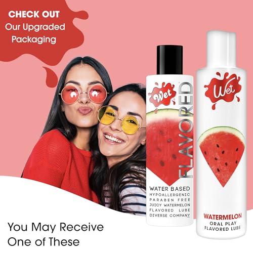 Image of Wet Juicy Watermelon Edible Lube, Condom Safe, Sugar-Free, 9 Fl Oz