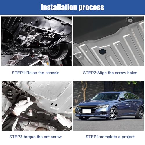 Image of Engine Splash Guard Shield Under Car Shield Cover Compatible with Honda Accord 2018 2019 2020 2021 2022,74116-TVA-A00 74116TVAA00 Engine Splash Guard,Aluminum Engine Case Guard