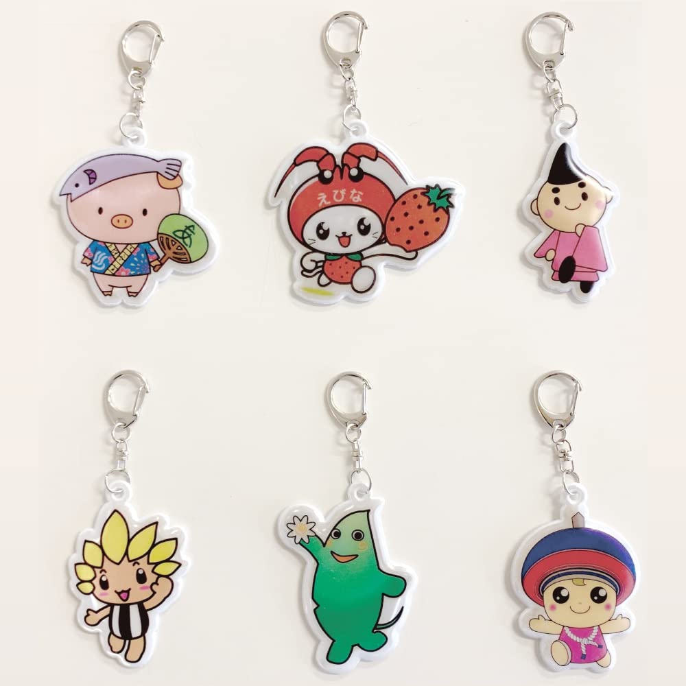 キャラクター　キーホルダ　まとめ売り Amazon.co.jp: 【6個ｾｯﾄ】神奈川県央6市 ゆるキャラ反射キーホルダー 6