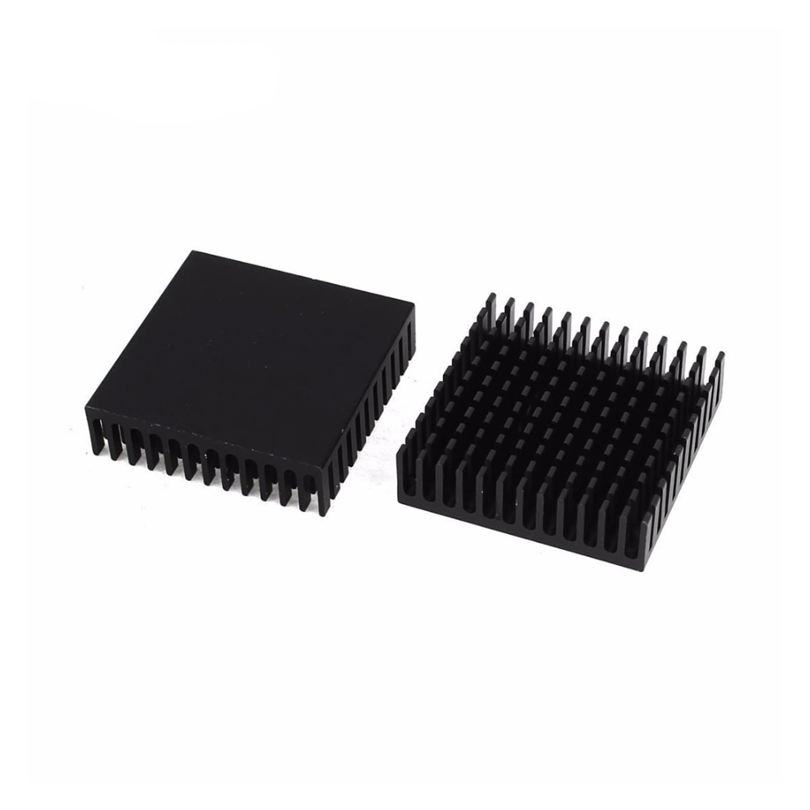 Dissipateur de chaleur en aluminium noir 40x40x11mm avec adhésif 3M9448A pour chipset et CPU x2