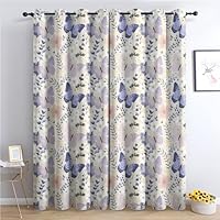 2er Set Blickdichte Vorhänge Mit Blumenprint – Rosa Blumen Fürs Zimmer – 245x140 Cm – Mit Ösen