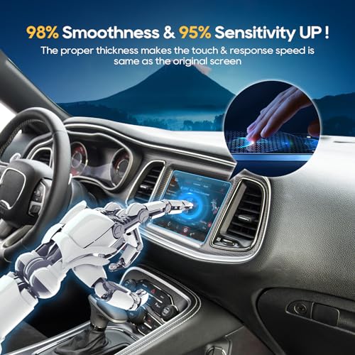 Image of LFOTPP Dodge Challenger SRT 329 R /T Durango SRT 329 Dart Journey Durango 8.4-inch Info Center Touch Screen Protector,Tempered Glass Scratch-Resistant Replacement for 8.4-inch Uconnect Screen | Touch Screen Scratch-Resistant for 8.4-inch Uconnect Screen