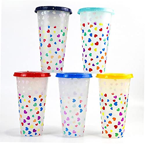 NIDONE Kleurveranderende beker hergebruiksplastische kopjes koud water opslagtumblers met rietjes groen - Image 6