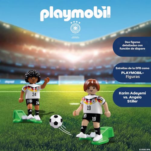 Miniatura 3 de PLAYMOBIL | DFB | Set de Jugadores Adeyemi y Stiller | Set de Juego de fútbol | Figuras de Juego de fútbol | 72256